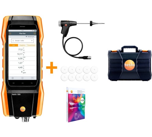 Комплект Testo 300 Longlife (O2 СО с H2-компенсацией до 8 000 ppm)