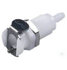 8743-1102 POM муфта Burkle CPC, охватываемая, с клапаном, крепление, 3,2 мм
