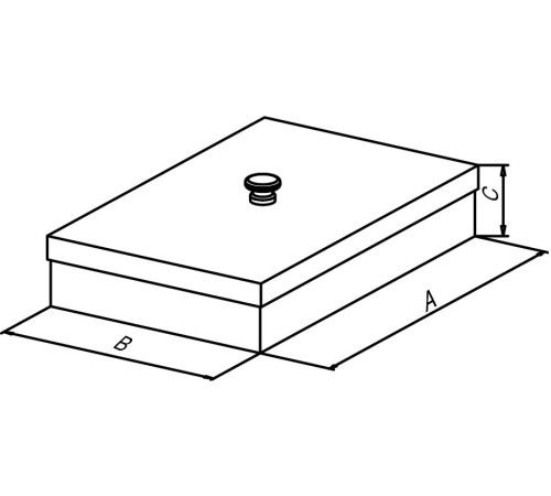 Лоток Bochem для инструментов с крышкой с ручкой, размеры 180x120x50, нержавеющая сталь